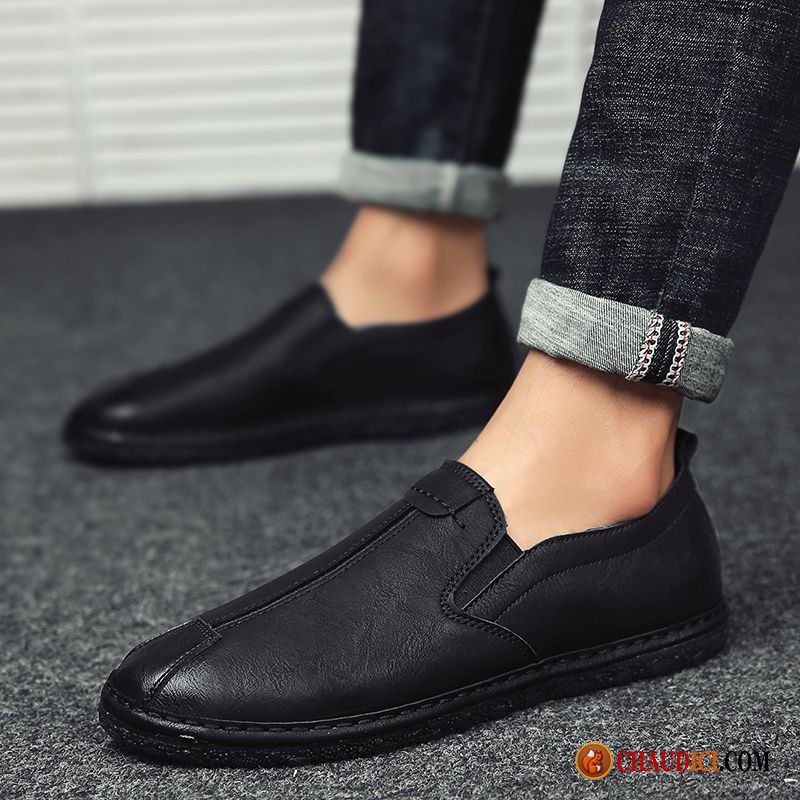 Mocassin Blanc Homme Flâneurs Slip-on Derbies Homme Tendance Pas Cher