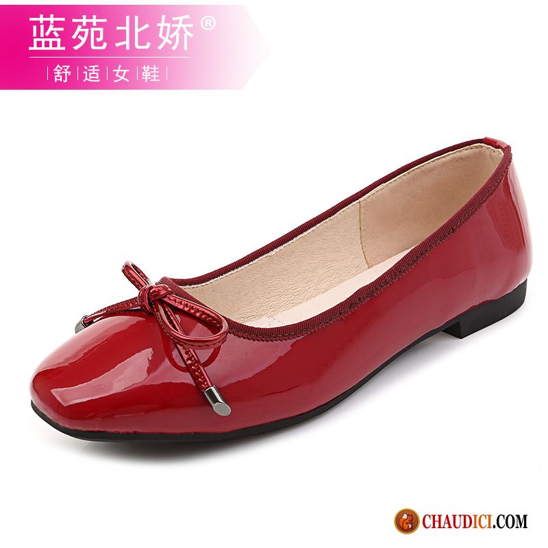 Mocassin Bleu Marine Femme Rouge Flâneurs Cuir Véritable Tous Les Assortis Été Pas Cher