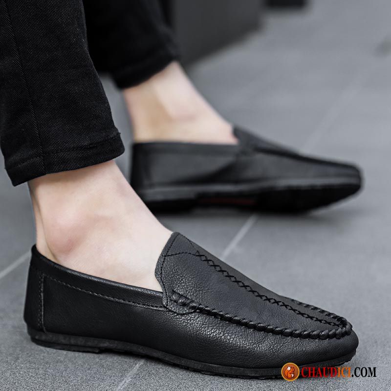 Mocassin Couleur Homme Printemps Tendance Noir Homme Tous Les Assortis Pas Cher