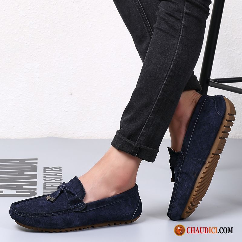 Mocassin Cuir Homme Ivoire Homme Cuir Véritable Flâneurs Tendance Angleterre