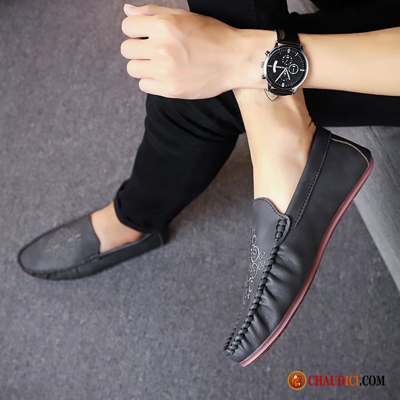 Mocassin Daim Homme Pas Cher Rouge Flâneurs Homme Tendance Tous Les Assortis En Vente