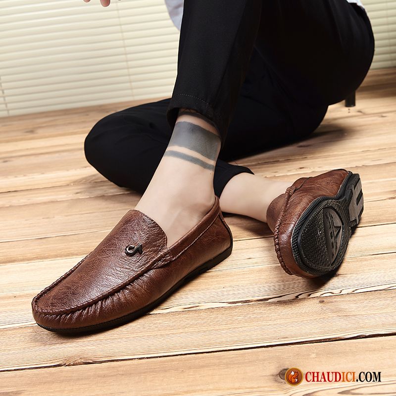 Mocassin De Marque Homme Respirant L'automne Marron Tendance Derbies