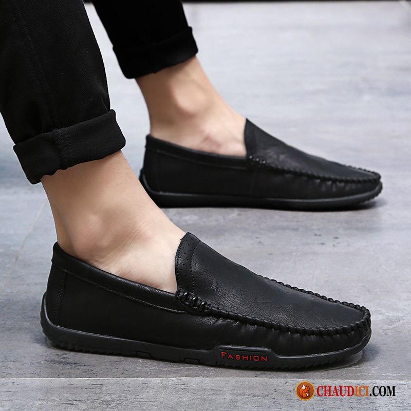 Mocassin De Marque Homme Sarcelle Chaussures De Conduite Derbies Tendance Noir Décontractée