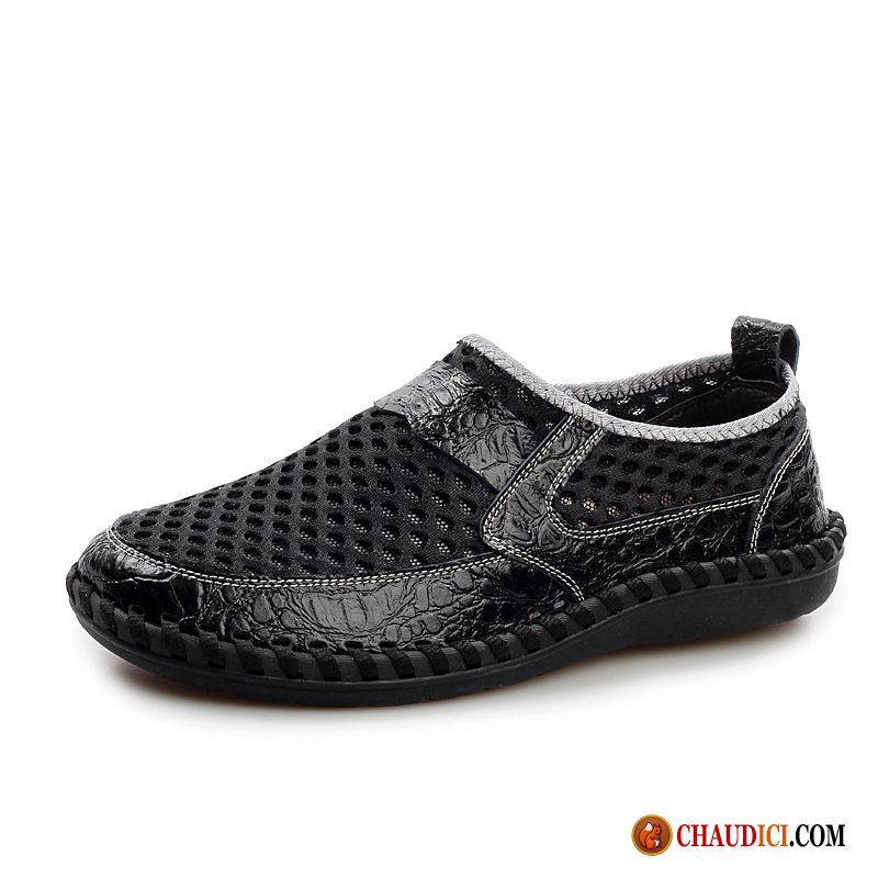 Mocassin En Daim Pour Homme Printemps Slip-on Conduire Net Respirant Pas Cher