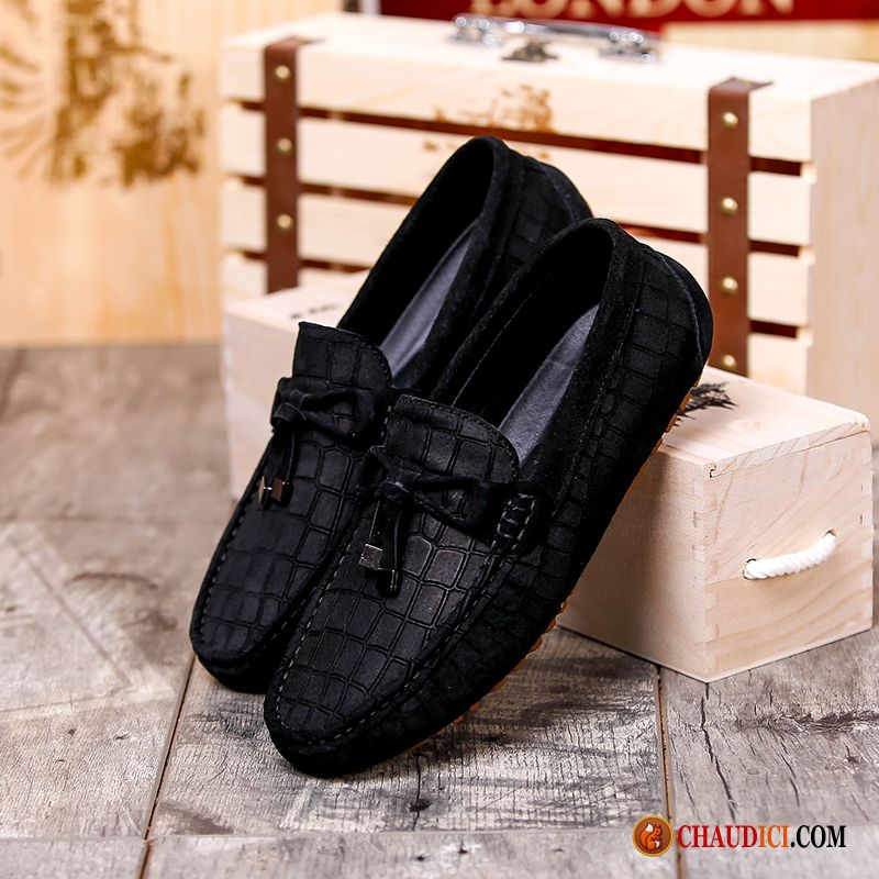 Mocassin Fashion Homme De Boîtier Cuir Véritable Tendance Bout Rond Derbies