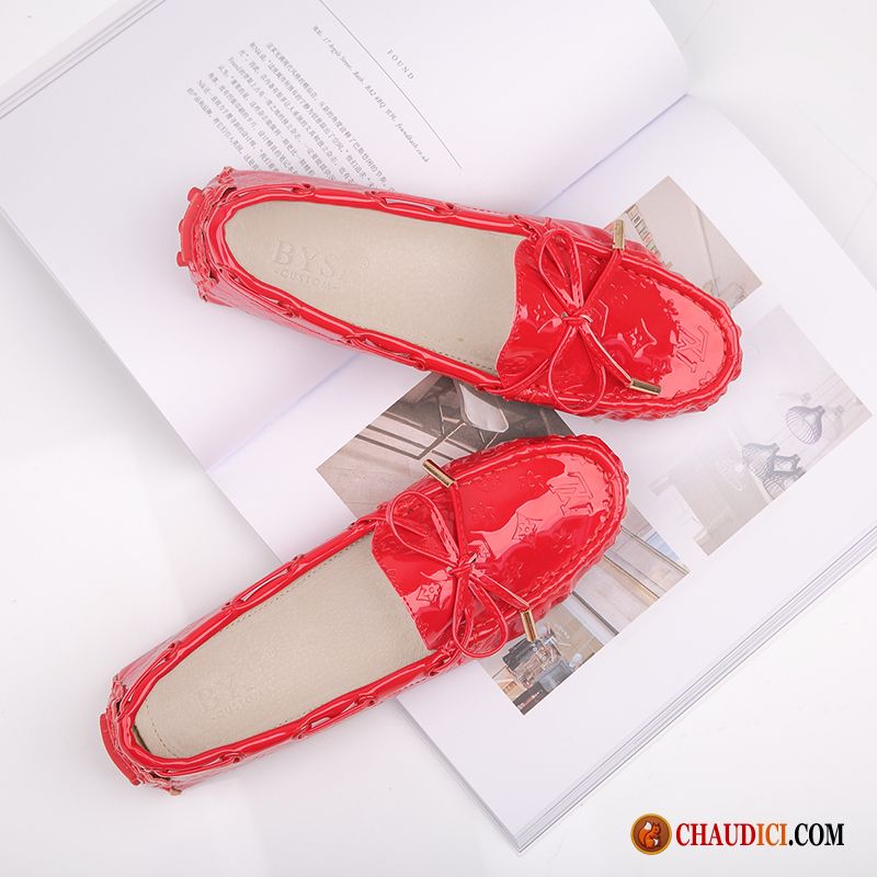 Mocassin Femme Rouge Daim Bisque Grande Taille Rouge Femme Tous Les Assortis Flâneurs France