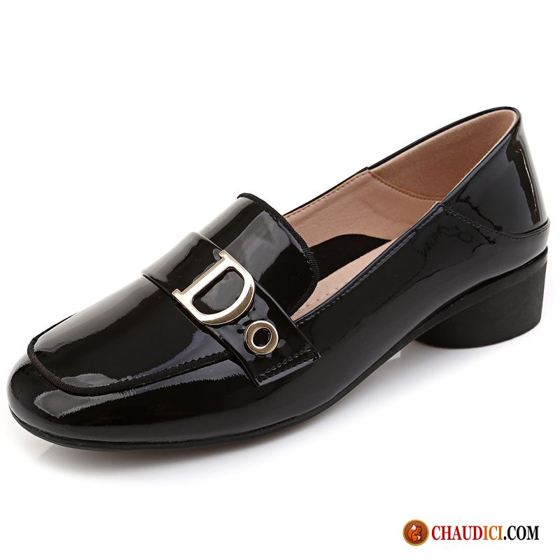 Mocassin Femme Talon Compensé Argent Semelle Doux Cuir Verni Femme Cuir Véritable Derbies En Ligne