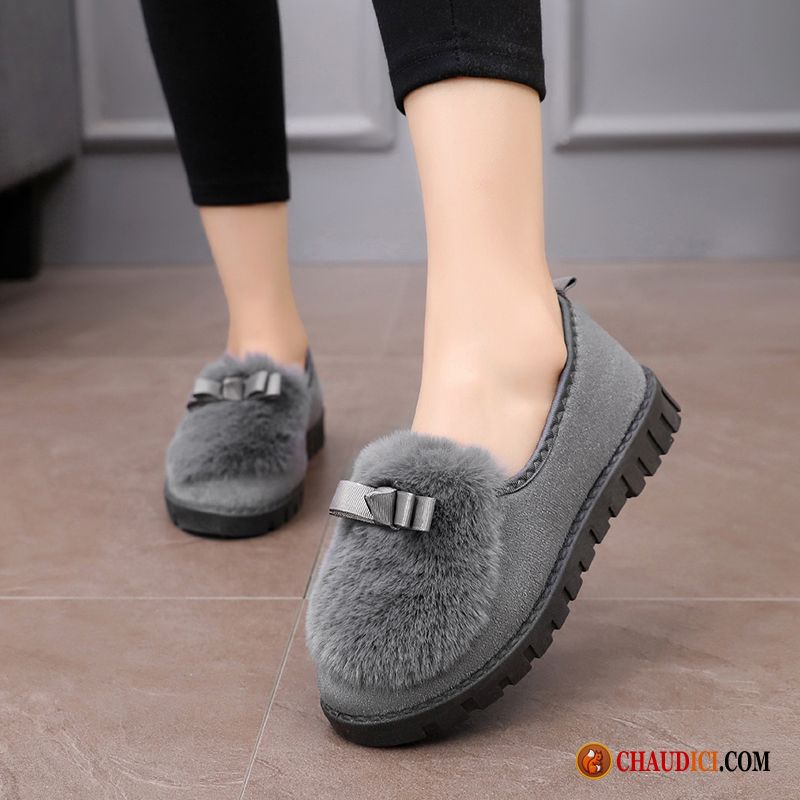 Mocassin Femme Tendance Femme Étudiant Chauds Plates Chaussures En Coton En Ligne