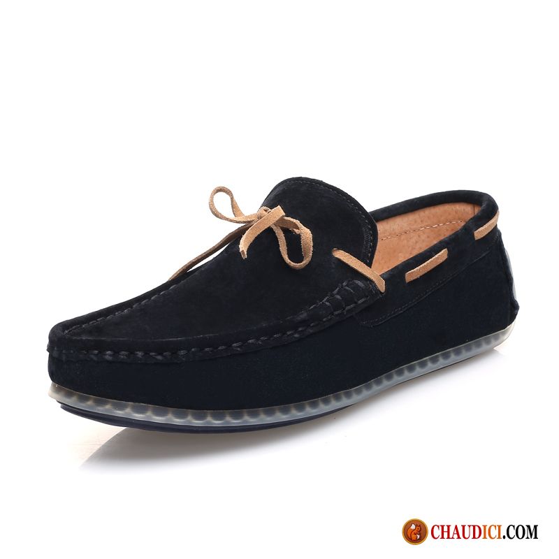 Mocassin Homme Cuir Crème Tendance Flâneurs Slip-on Homme Décontractée En Ligne