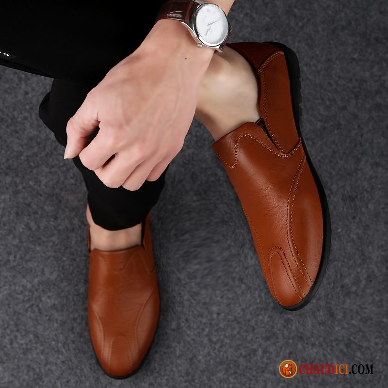 Mocassin Homme En Cuir Été Cuir Véritable Derbies Homme Tous Les Assortis