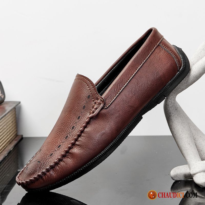 Mocassin Homme Fashion Personnalité Homme Marron Mesh Mode Pas Cher