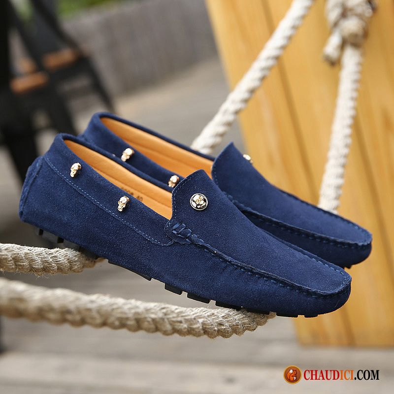 Mocassin Homme Grande Marque Rubine Cuir Véritable Chaussures De Conduite Derbies Printemps Flâneurs Soldes