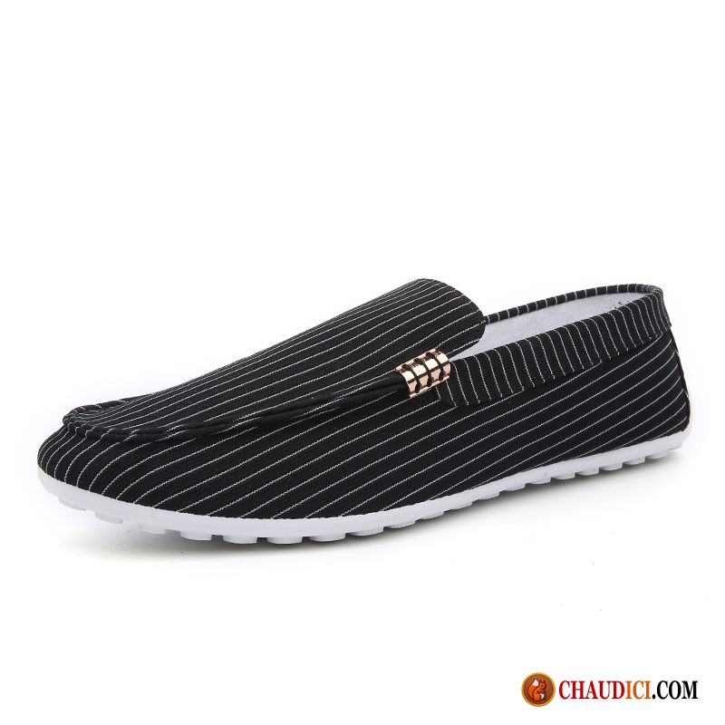 Mocassin Homme Lacet Tous Les Assortis Tendance Simple Bande Rayé Mode