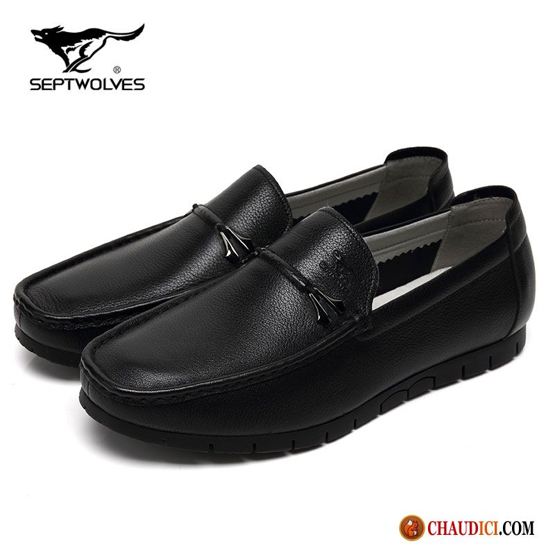 Mocassin Homme Luxe Semelle Doux Cuir Véritable Respirant Homme Flâneurs