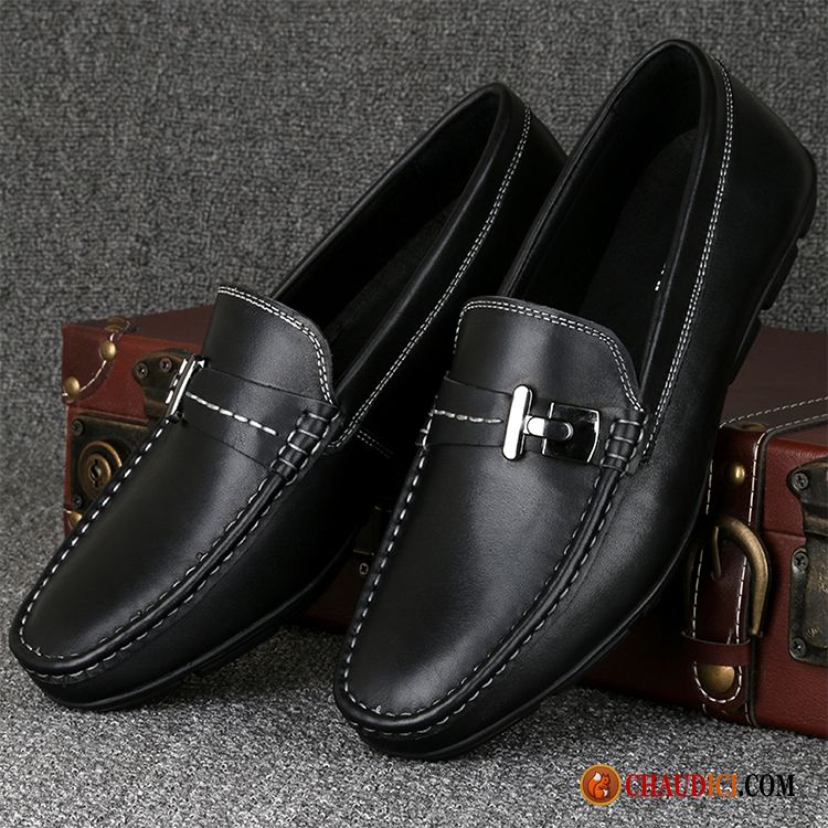 Mocassin Homme Marron Blanc Tendance En Cuir Chaussures De Conduite Homme Flâneurs Pas Cher