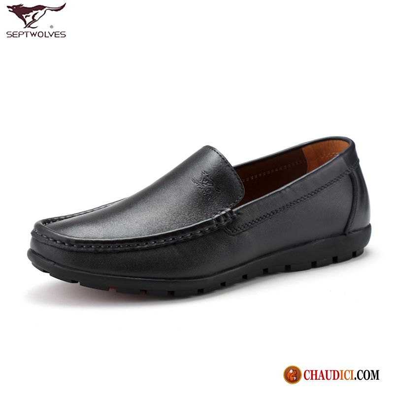 Mocassin Homme Marron Cuir Flâneurs Semelle Doux Homme Respirant Été France