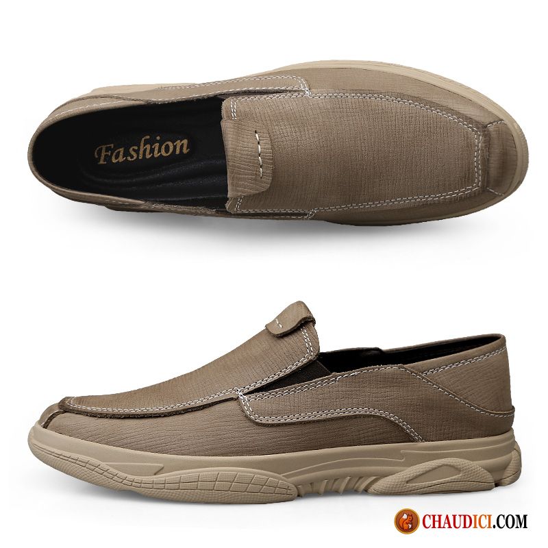 Mocassin Homme Marron Jaune Semelle Doux Homme L'automne Slip-on Soldes