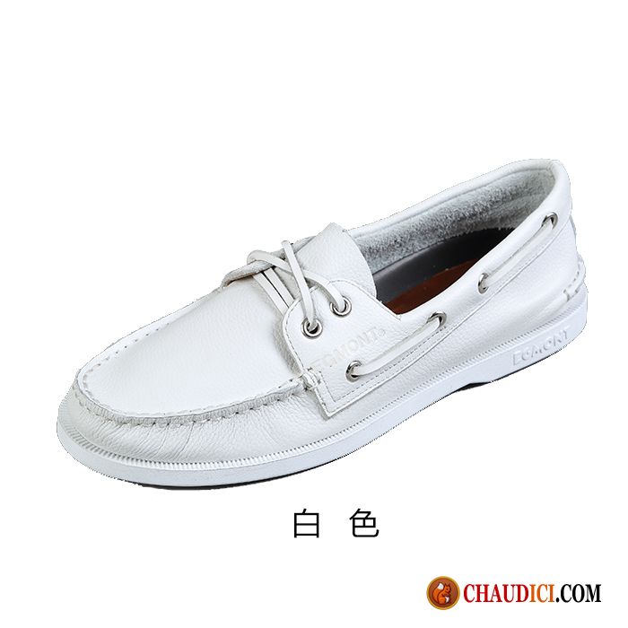 Mocassin Homme Paris Chaussure Bateau Marron Angleterre Décontractée Slip-on En Vente