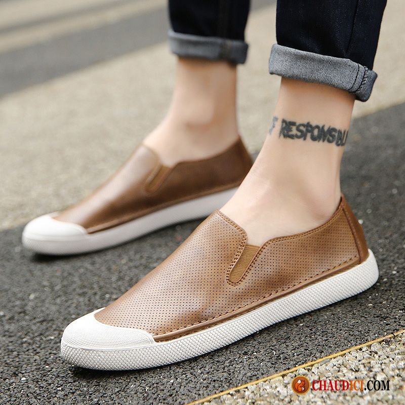 Mocassin Mode Homme Rose Décontractée Printemps Slip-on Respirant Flâneurs