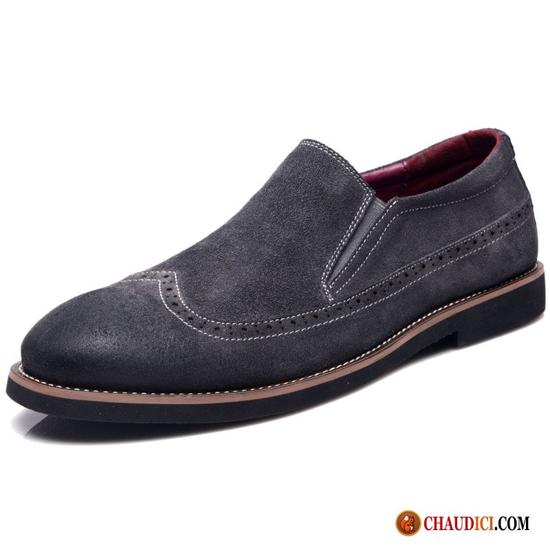 Mocassin Noir Daim Homme Rubine Slip-on Personnalité Noir Mocassins Décontractée France