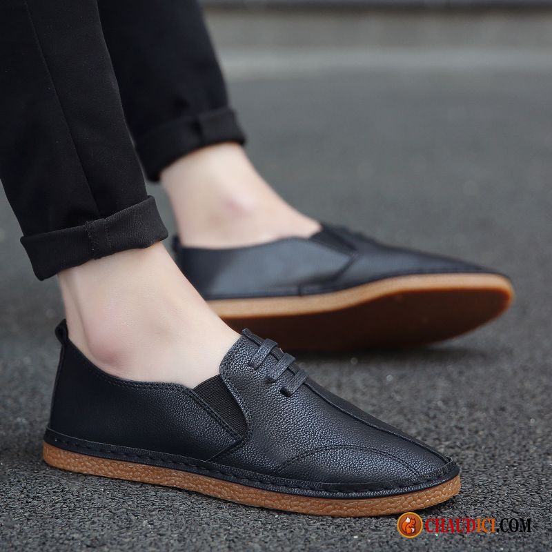 Mocassin Pampilles Homme Tendance Tous Les Assortis Noir Flâneurs Chaussures En Coton En Ligne