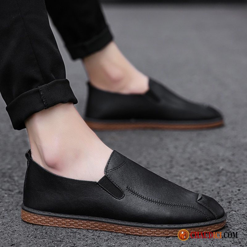 Mocassin Pampilles Homme Tendance Tous Les Assortis Noir Flâneurs Chaussures En Coton En Ligne