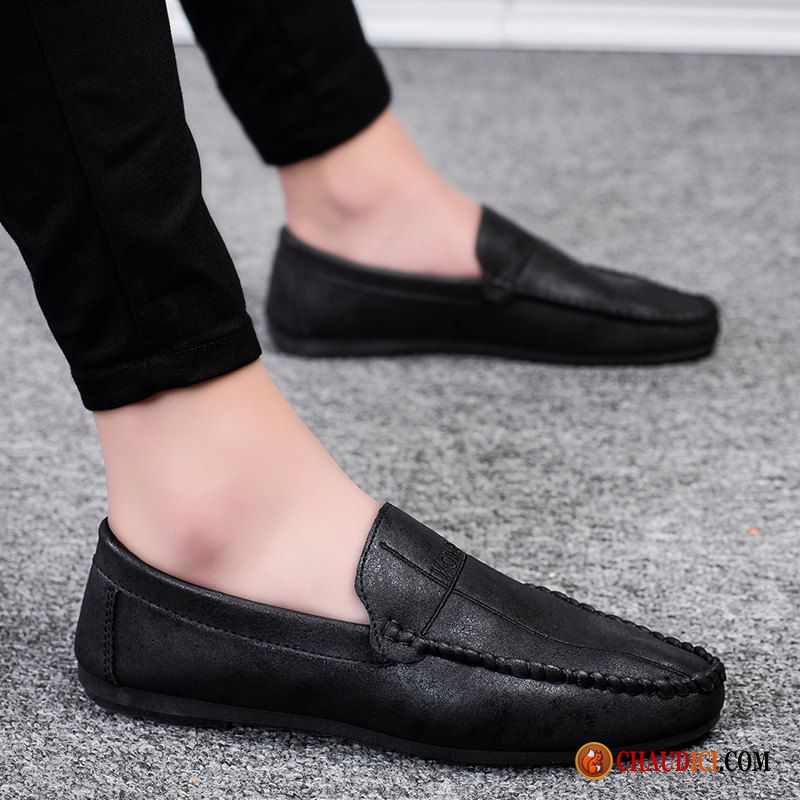 Mocassin Pampilles Homme Tendance Tous Les Assortis Noir Flâneurs Chaussures En Coton En Ligne