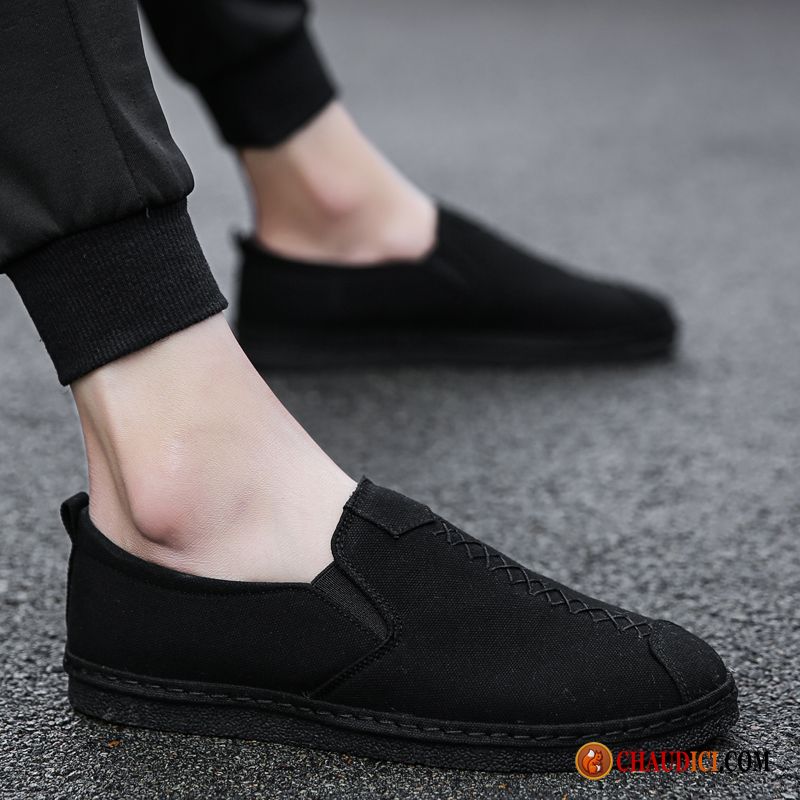 Mocassin Pampilles Homme Tendance Tous Les Assortis Noir Flâneurs Chaussures En Coton En Ligne