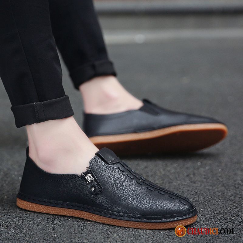 Mocassin Pampilles Homme Tendance Tous Les Assortis Noir Flâneurs Chaussures En Coton En Ligne