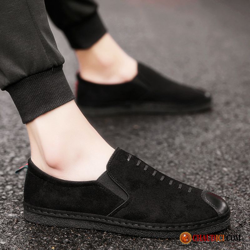 Mocassin Pampilles Homme Tendance Tous Les Assortis Noir Flâneurs Chaussures En Coton En Ligne