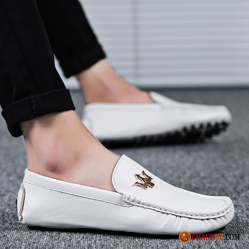 Mocassin Pampilles Homme Tendance Tous Les Assortis Noir Flâneurs Chaussures En Coton En Ligne