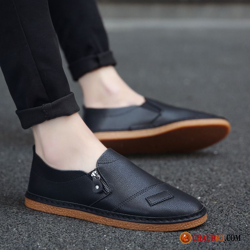 Mocassin Pampilles Homme Tendance Tous Les Assortis Noir Flâneurs Chaussures En Coton En Ligne