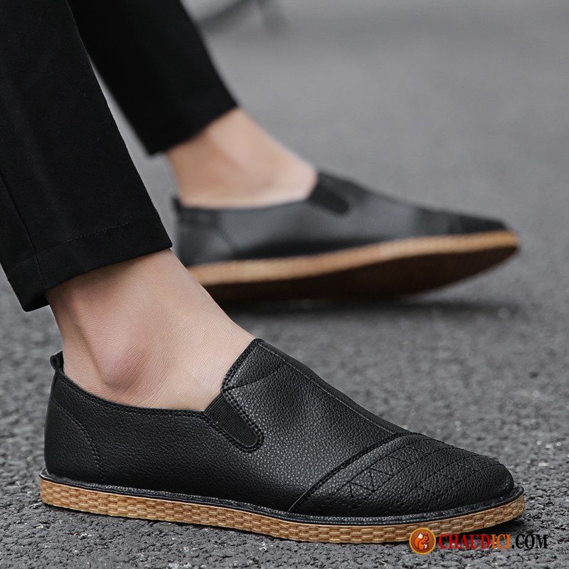 Mocassin Pampilles Homme Tendance Tous Les Assortis Noir Flâneurs Chaussures En Coton En Ligne