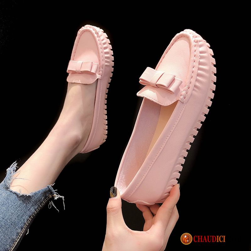 Mocassin Souple Femme Semelle Doux Chaussures De Travail Tous Les Assortis Chaussures D'infirmière Printemps Pas Cher