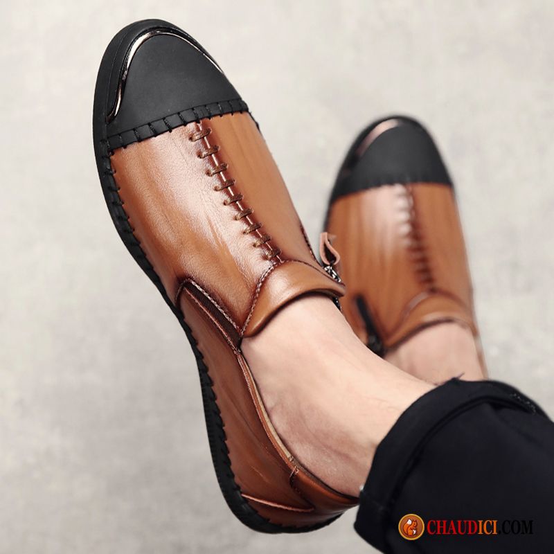 Mocassin Talon Haut Tous Les Assortis Homme Marron Décontractée Tendance