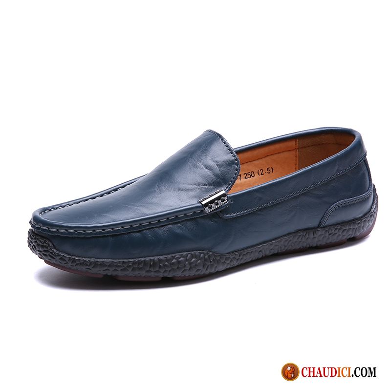 Mocassin Velour Homme Jaune Flâneurs Printemps Slip-on Angleterre Cuir Véritable Pas Cher