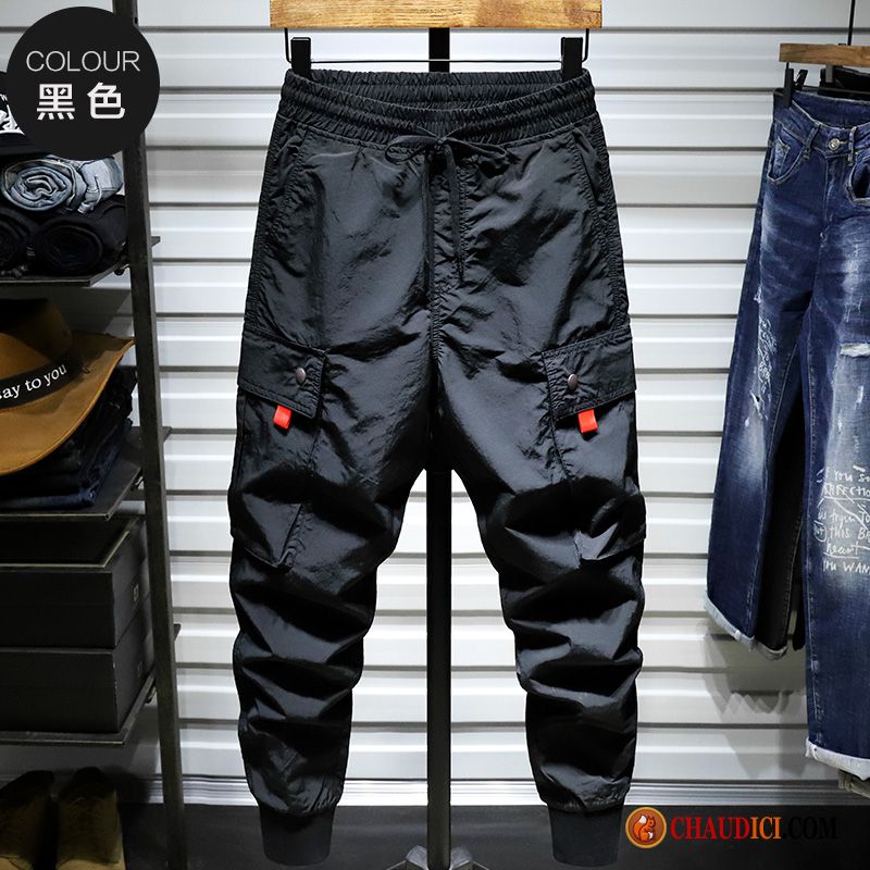 Pantalon Ample Homme Harlan Serrés Soie De Glace Homme Baggy Pas Cher