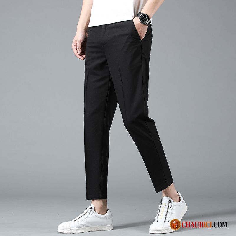 Pantalon Blanc En Lin Homme Élastique Pantalon Été Baggy Kaki En Vente