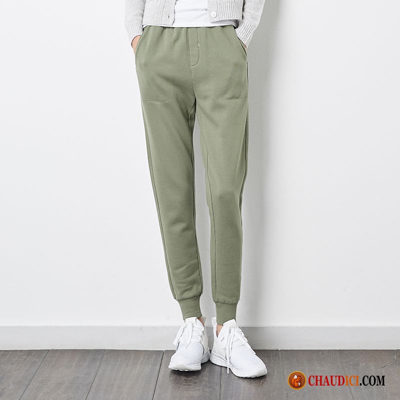 Pantalon Blanc Femme Pas Cher Bouche Fermée Pantalon Printemps Pantalons Les Pantalons De Survêtement En Ligne