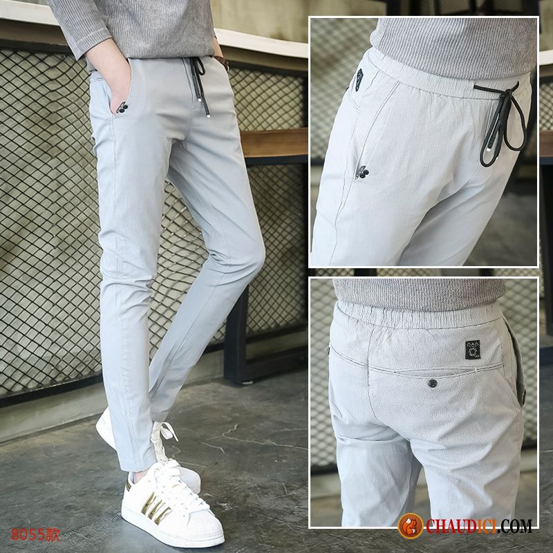 Pantalon Camouflage Homme Argent Tendance Sport Slim Décontractée Jeunesse