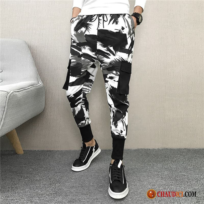 Pantalon Cargo En Lin Homme Blanc Lilas Tendance Homme Coton Bio Militaire Vert Collants Pas Cher