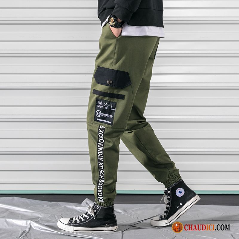 Pantalon Cargo Homme Longueur 36 Azur Serrés Tendance Baggy Printemps Militaire Vert