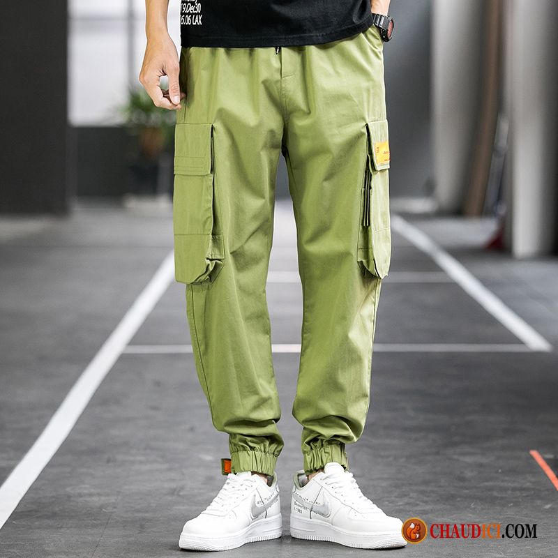 Pantalon Cargo Rouge Homme Vert Pantalon Les Pantalons De Survêtement Printemps Serrés