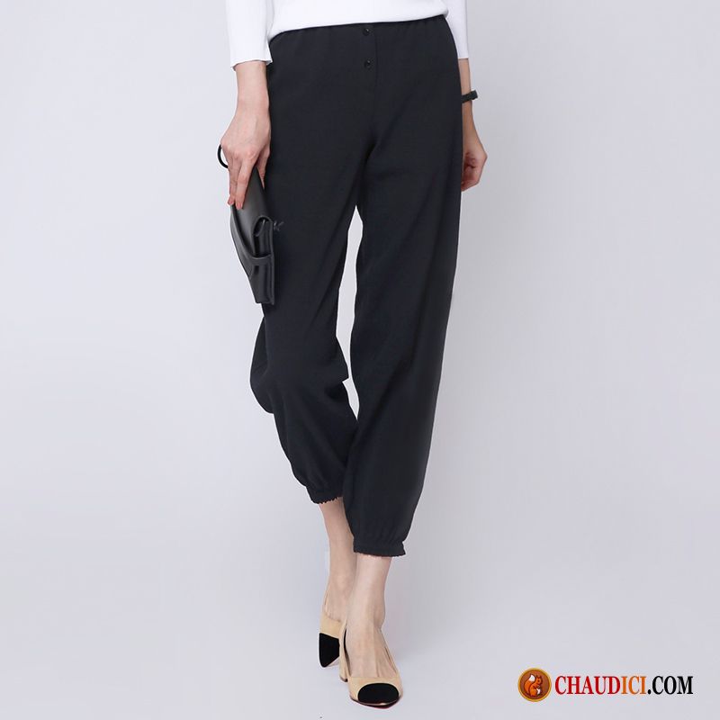 Pantalon Coupe Mode Femme Légère Yarn Printemps Bouche Fermée Baggy En Ligne