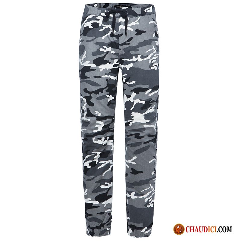 Pantalon De Toile Homme Camouflage Élastique Jambes Pantalon Pantalons Pas Cher