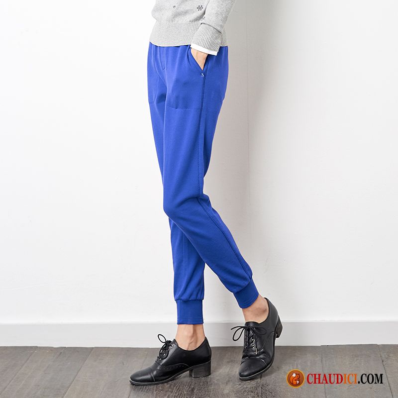 Pantalon En Lin Noir Crème Les Pantalons De Survêtement Coton Bio Pure Harlan Élastique En Vente