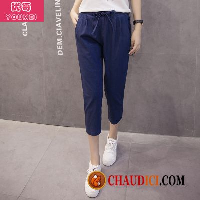 Pantalon En Toile Femme Les Adolescents Printemps Pantalons Fille Été Pas Cher