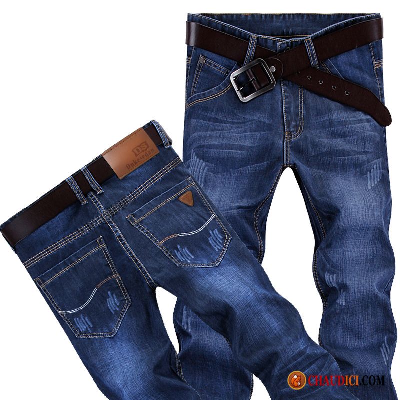 Pantalon Enduit Homme Saumon Printemps Pantalon Slim Jeans Jeunesse