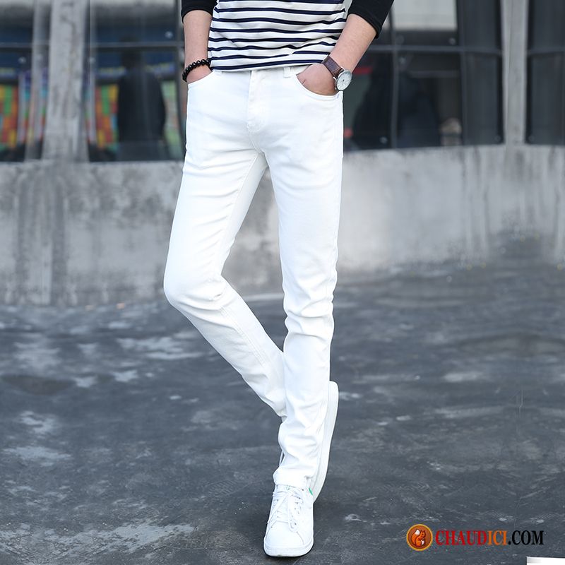 Pantalon Enduit Homme Tendance Mince Mode Décontractée Jeunesse
