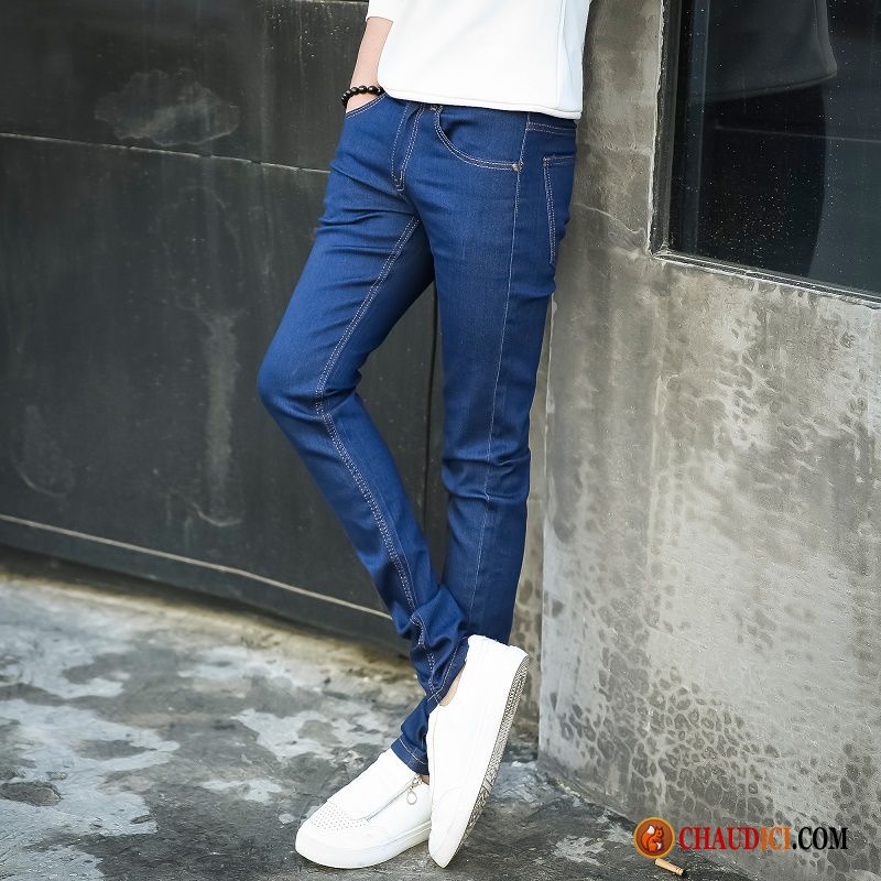 Pantalon Enduit Homme Tendance Mince Mode Décontractée Jeunesse